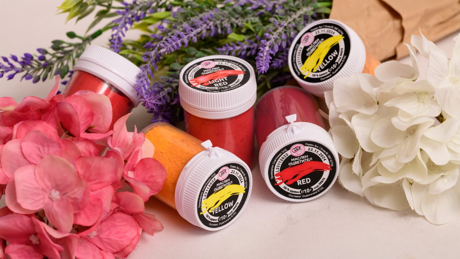 SLY COMMERCE oil powdered colors for chocolate and fat based confectionery production in Bulgaria and Europe